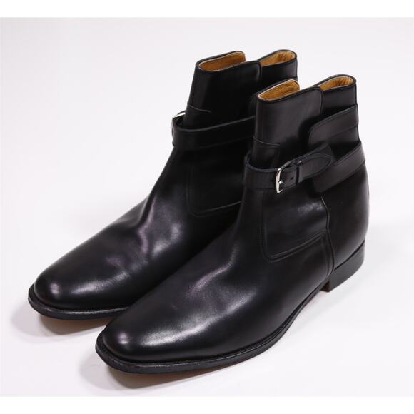 Hermes Mens Black Jodphur Leather Boots Eu 43.5 - US 10.5 +Box - Picture 3 of 12